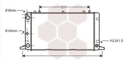 VAN WEZEL Jäähdytin,moottorin jäähdytys 03002098